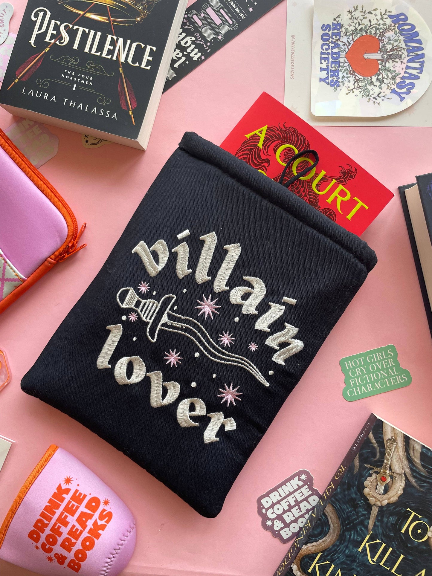 Villain Lover Embroidered Book Sleeve & Kindle Sleeve: Kindle Sleeve