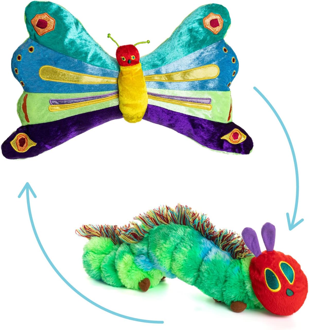 World of Eric Carle, The Very Hungry Caterpillar Butterfly Reversible Stuffed Animal Plush Toy