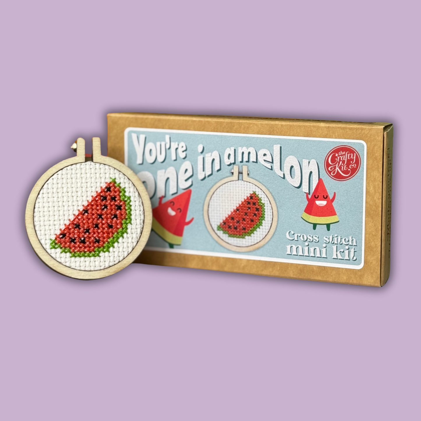 'You're One in a Melon' Mini Matchbox Cross Stitch Kit