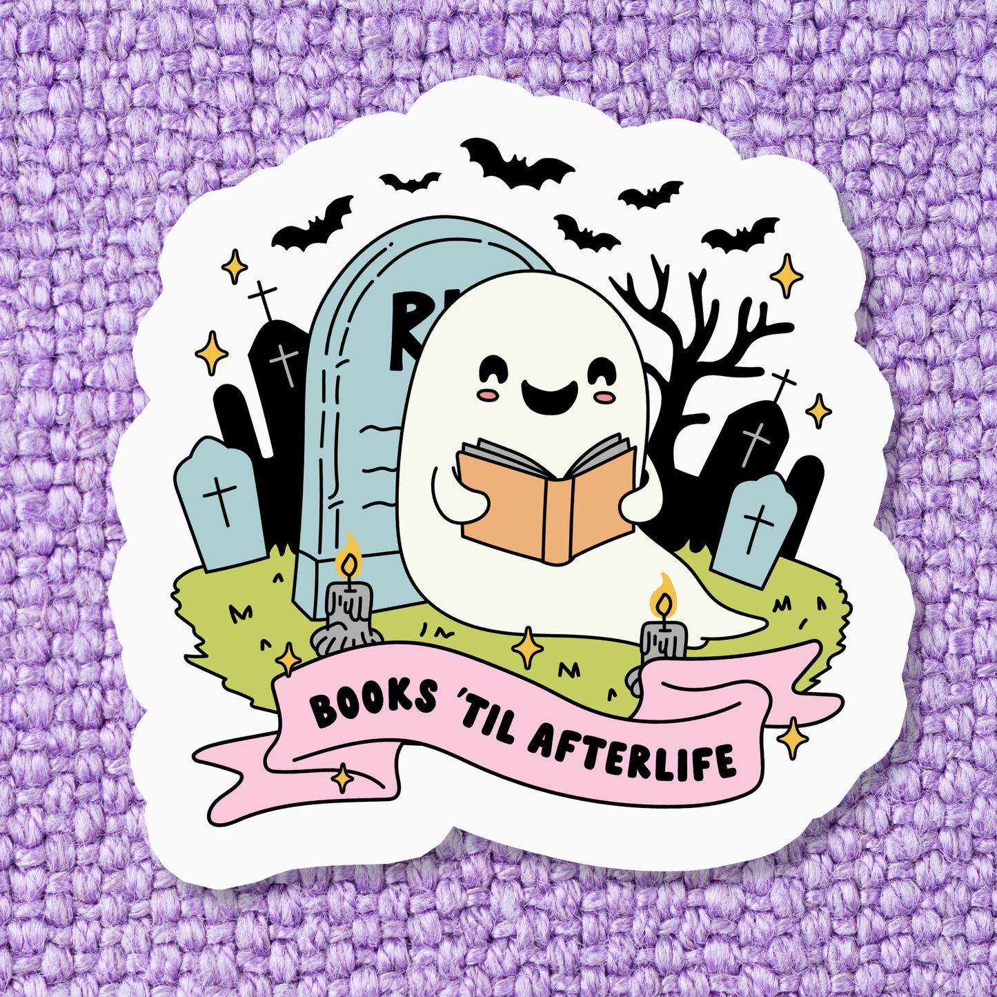 Books Til Afterlife Sticker