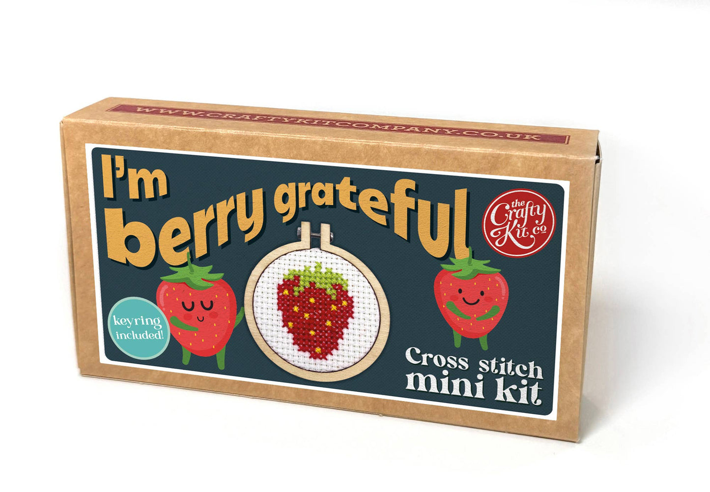 'I'm Berry Grateful' Mini Matchbox Cross Stitch Kit