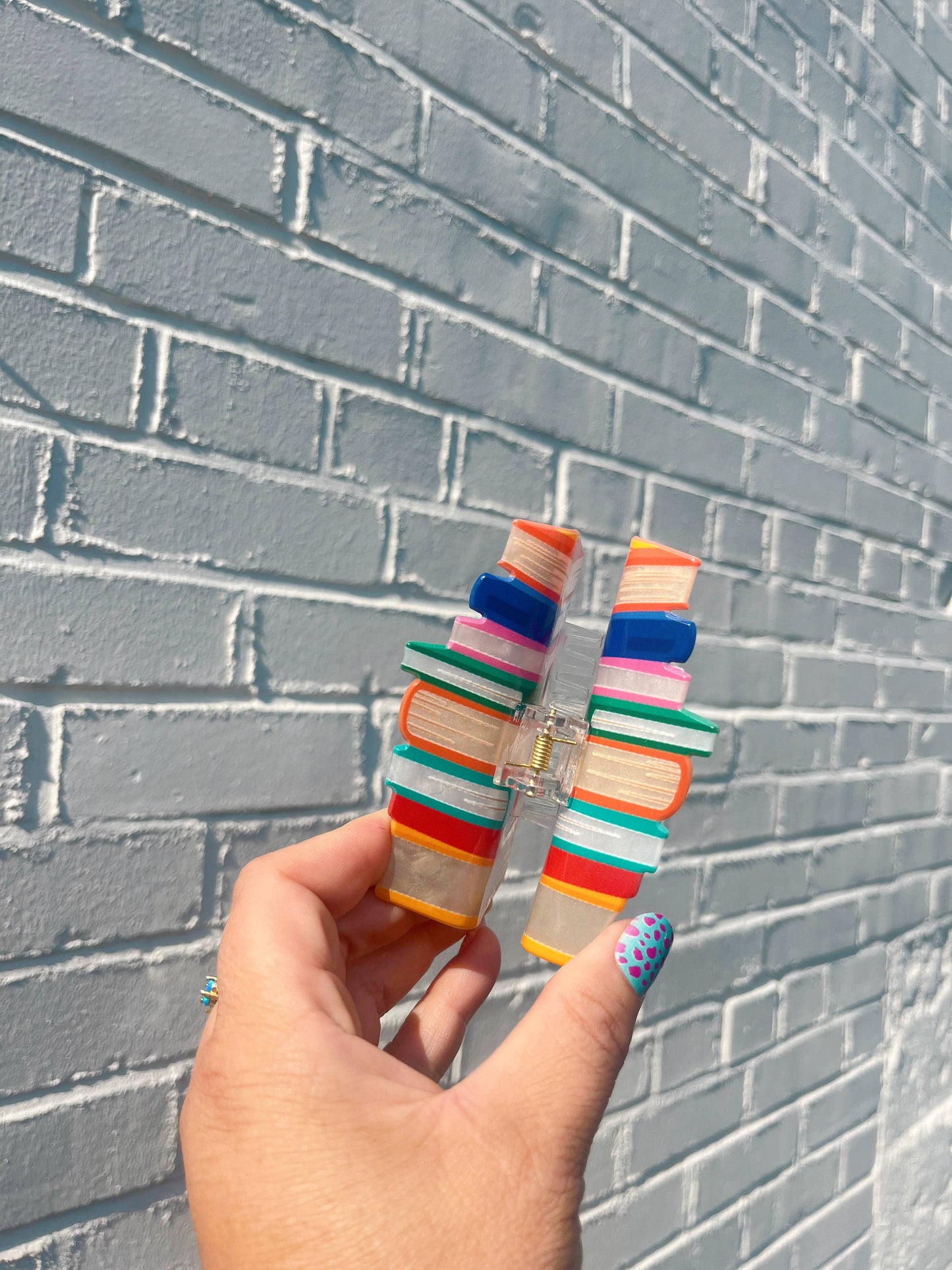 Read My Clips Book Stack Reading Bookstore Bookish Hair Claw: Purple