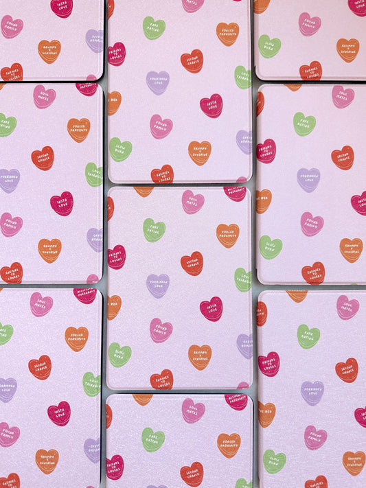 Book Trope Conversation Hearts - Kindle Case: Kindle Paperwhite 12th Generation/Colorsoft (7")