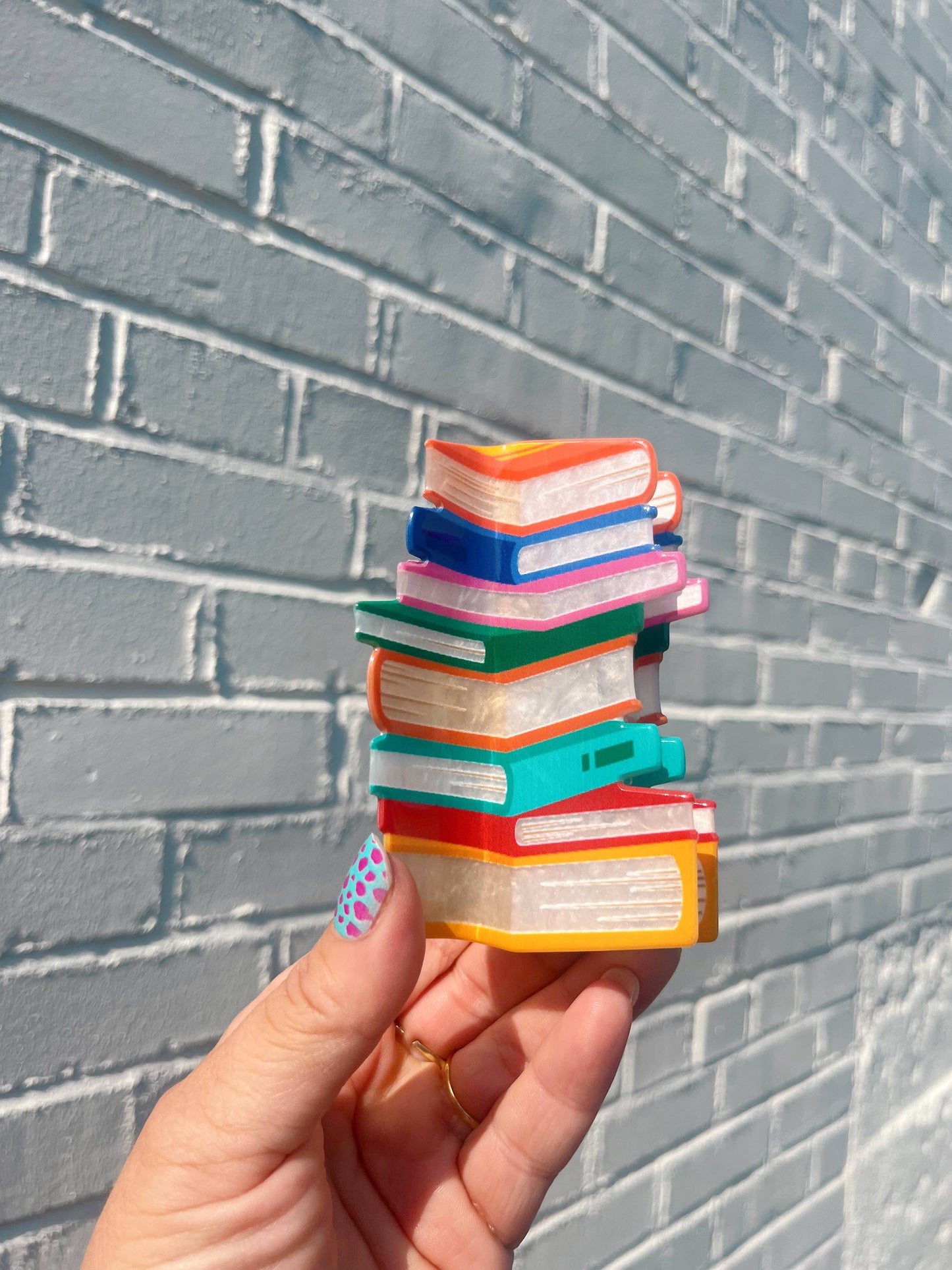 Read My Clips Book Stack Reading Bookstore Bookish Hair Claw: Purple