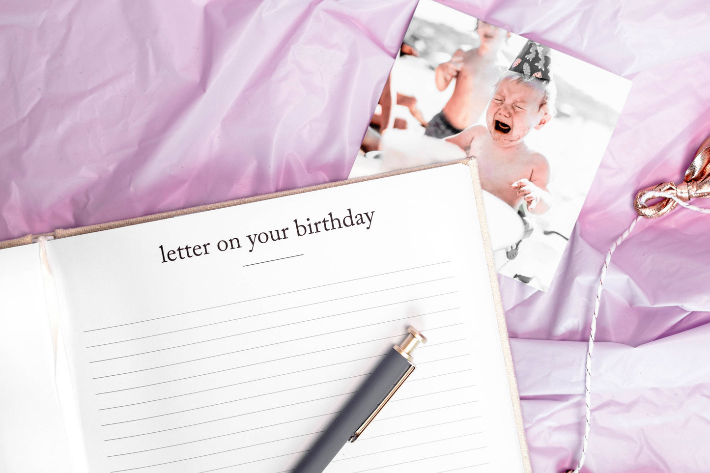 Birthday Memory Book – Birthday Guest Book w/Gold