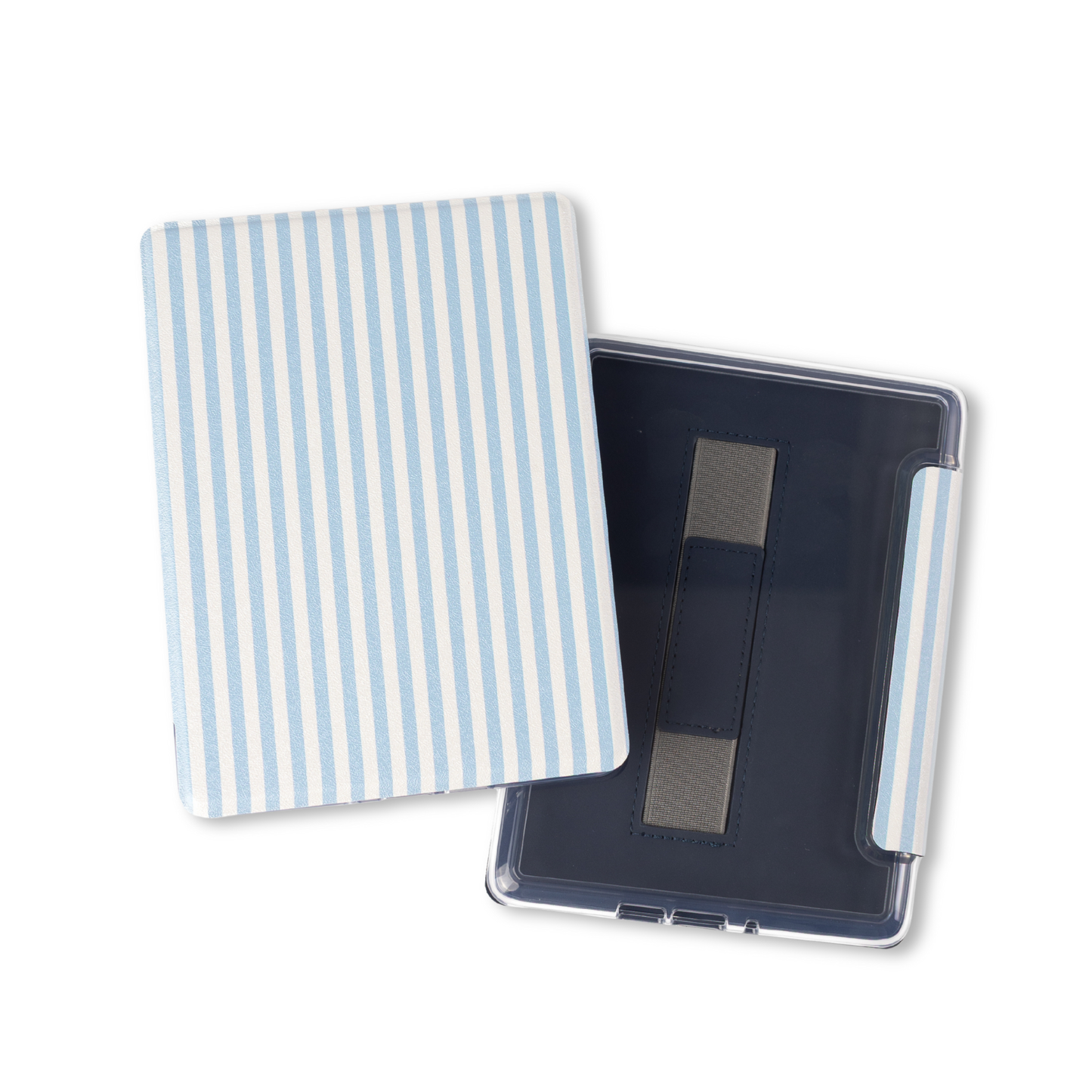 Blue Stripes Clear Back Kindle Case: Kindle Paperwhite (12th Generation)