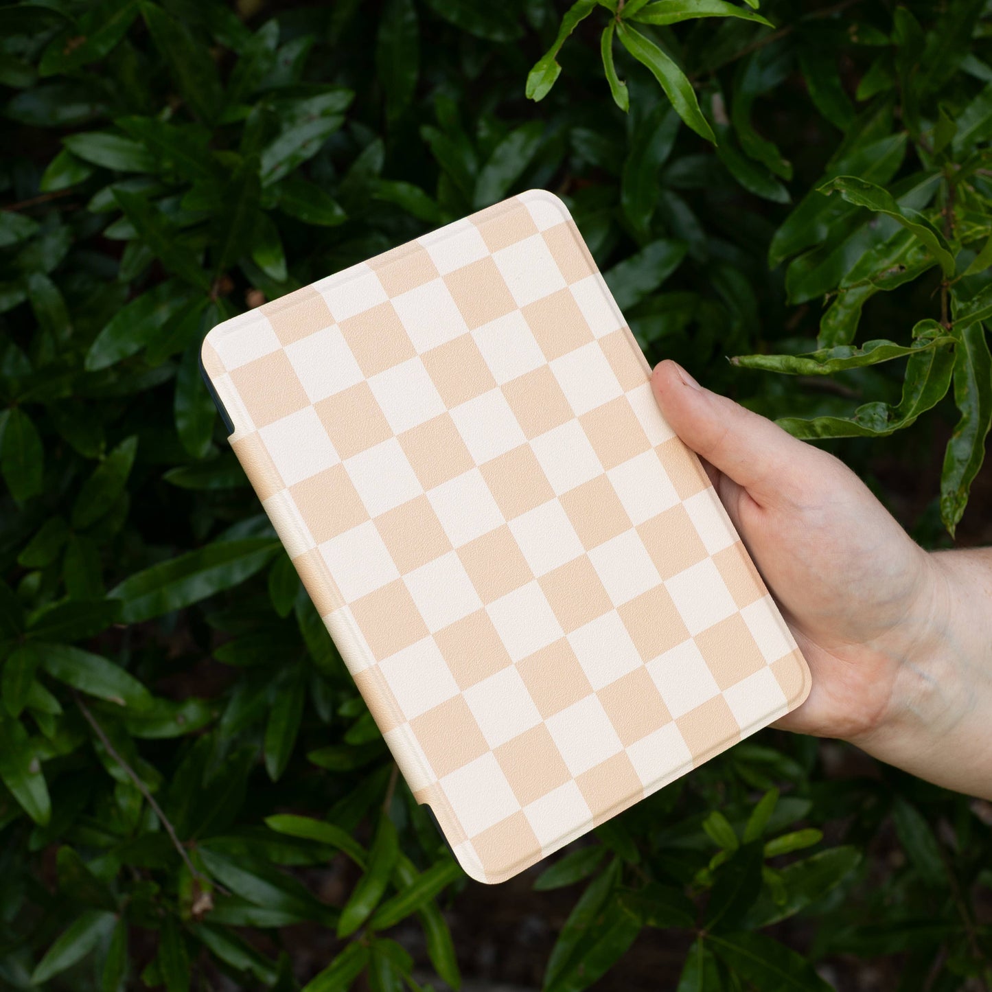 Latte Checker Clear Back Kindle Case: Kindle Paperwhite (12th Generation)