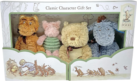 Classic Winnie The Pooh and Friends 4 Piece Plush Collector Set Stuffed Animals