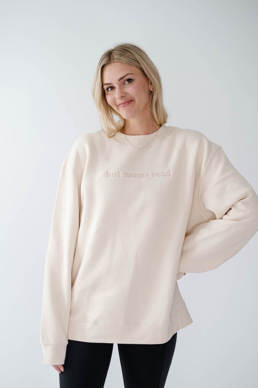 Hot Moms Read Sweatshirt (cream)
