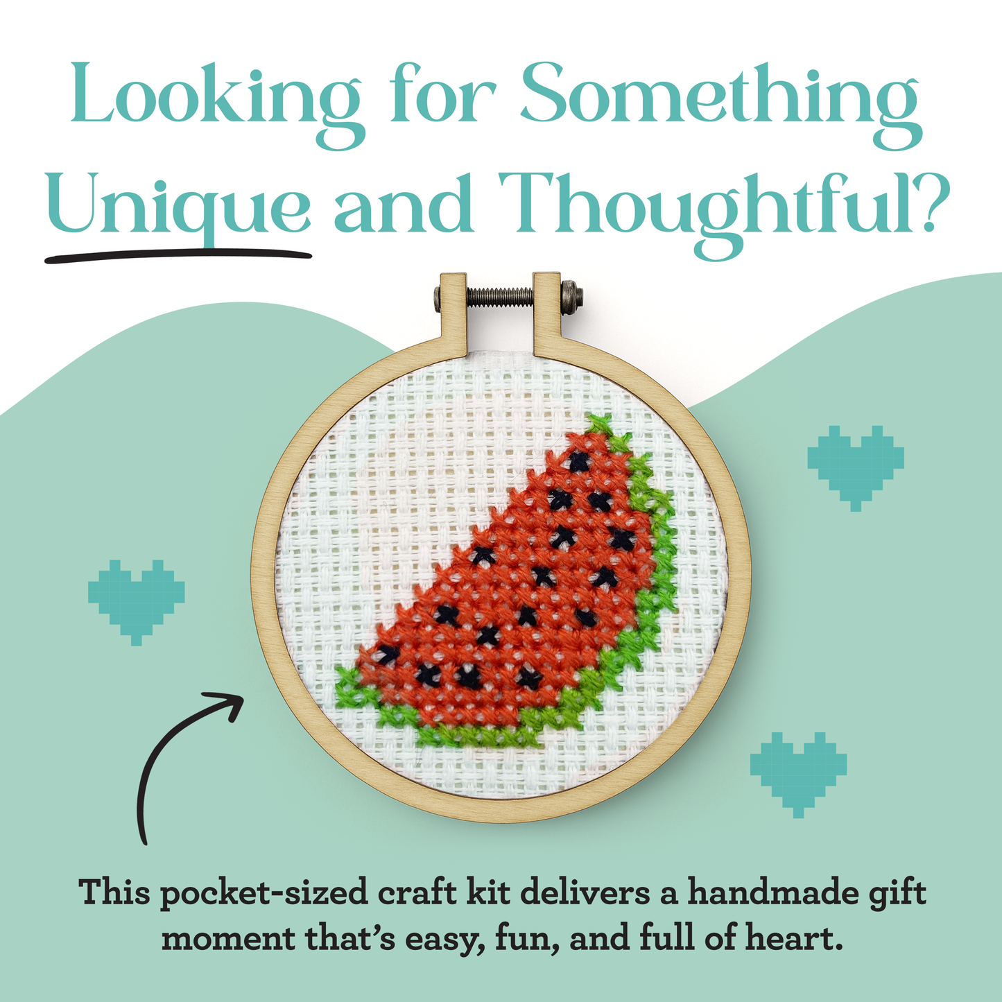 'You're One in a Melon' Mini Matchbox Cross Stitch Kit