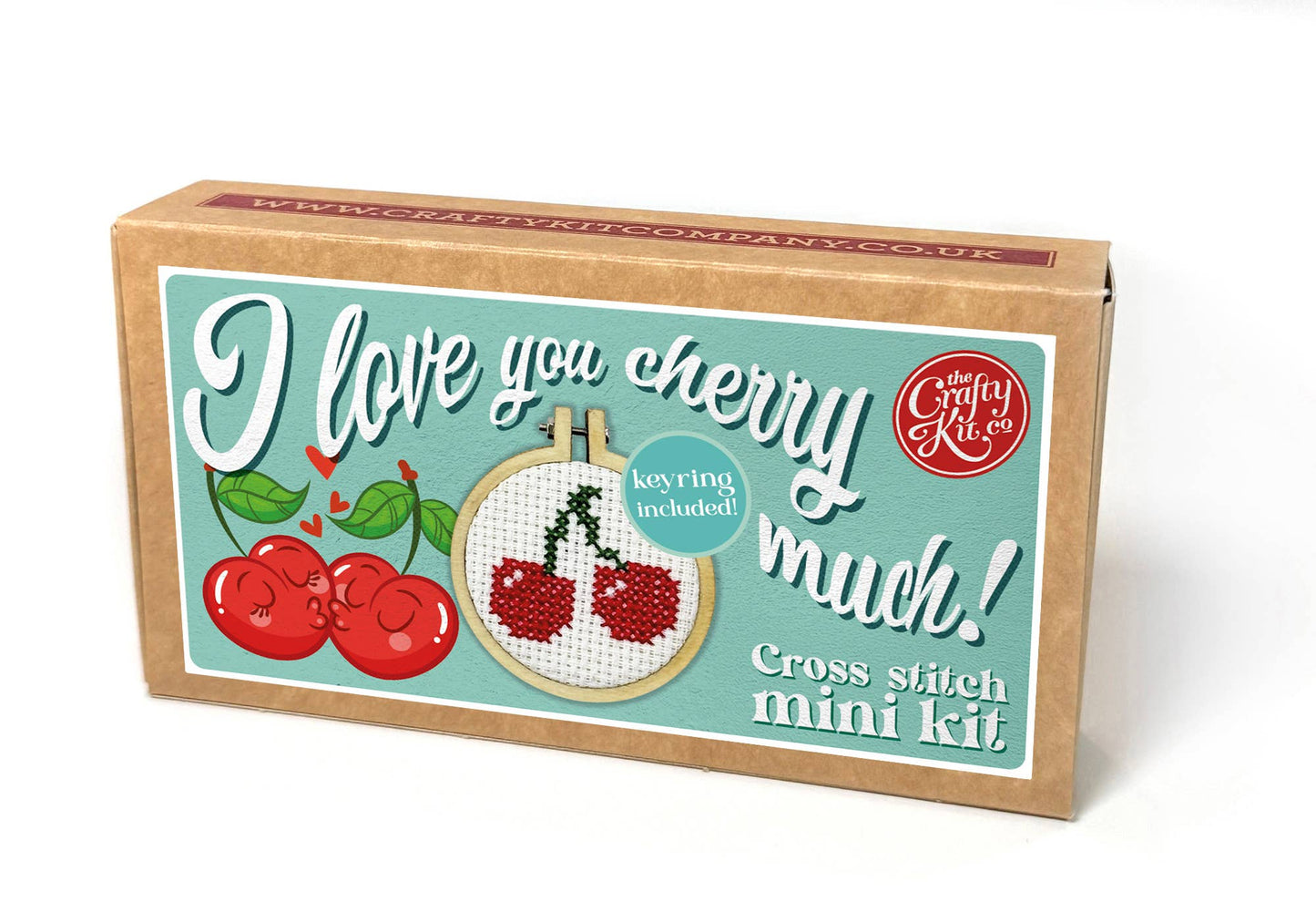 'I Love You Cherry Much' Mini Matchbox Cross Stitch Kit