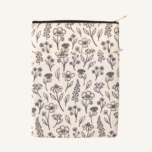 Ivory Pressed Floral Tablet Sleeve