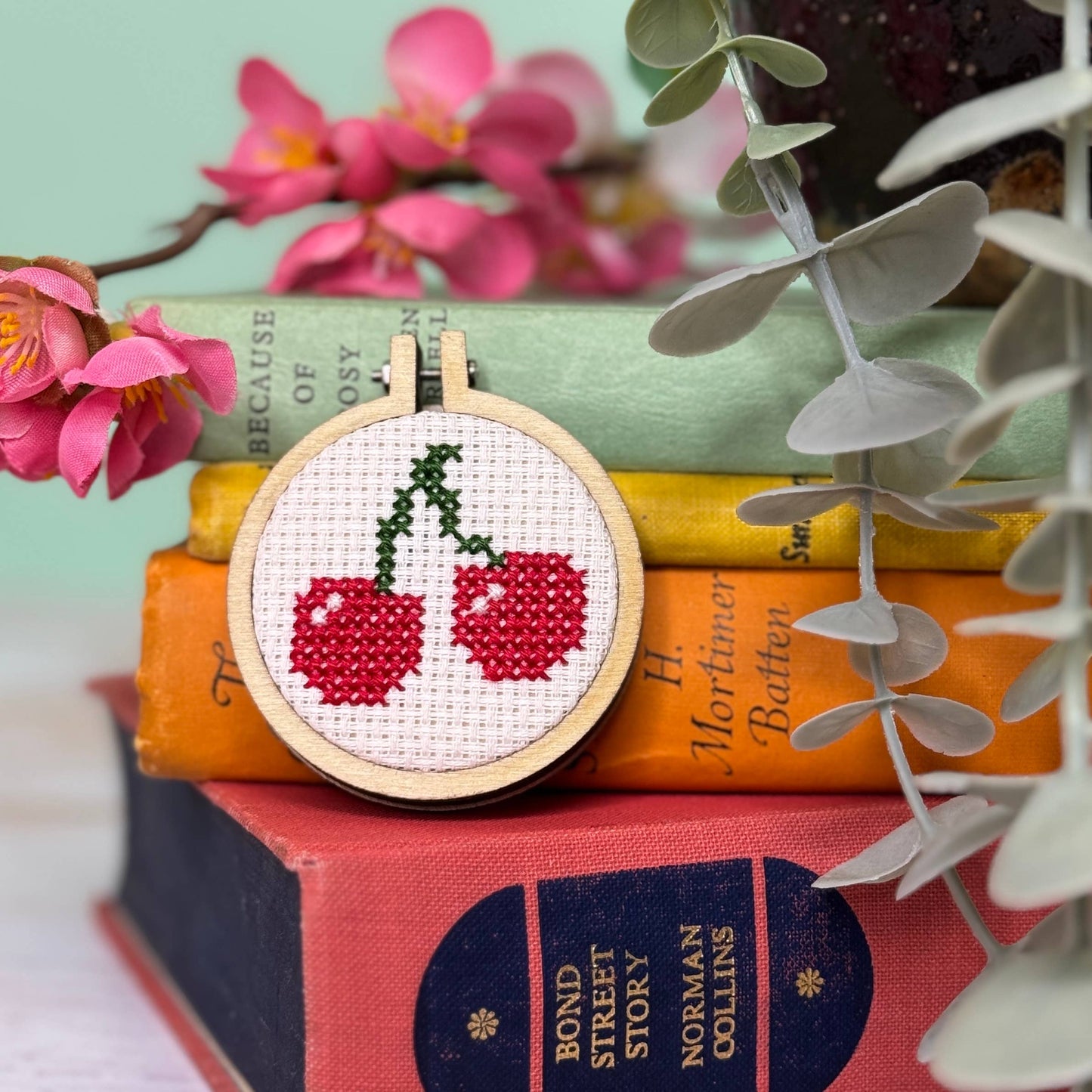 'I Love You Cherry Much' Mini Matchbox Cross Stitch Kit